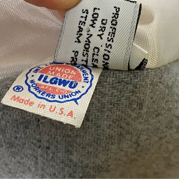 Vintage Children’s Rothschild Wool Peacoat Winter Overcoat Long Coat Gray 12 - Picture 5 of 9